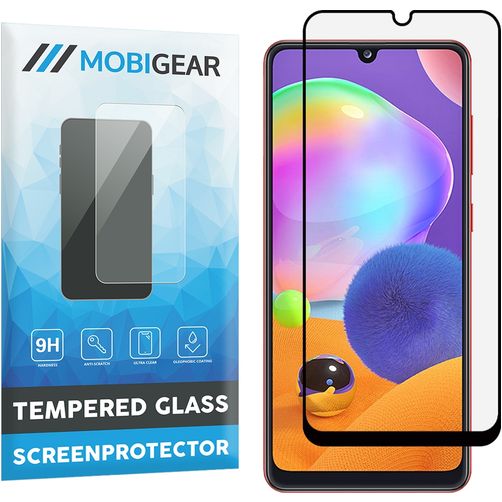 Mobigear Premium Samsung Galaxy A31 Panzerglas Gehärtetes Glas Displayschutz - Hüllenfreundlich - Schwarz
