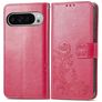 Mobigear Clover Google Pixel 9 Pro XL Hülle Klapphülle Geldbörse - Rot