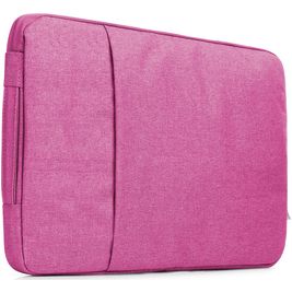 Mobigear Denim Zipper Laptop Sleeve 13 - 14 Zoll Laptop Hülle - Pink