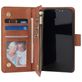 Mobigear Zipper iPhone 12 Hülle Klapphülle Geldbörse - Braun