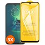 Mobigear Premium Motorola Moto G8 Plus Panzerglas Gehärtetes Glas Displayschutz - Hüllenfreundlich - Schwarz (3er Pack)