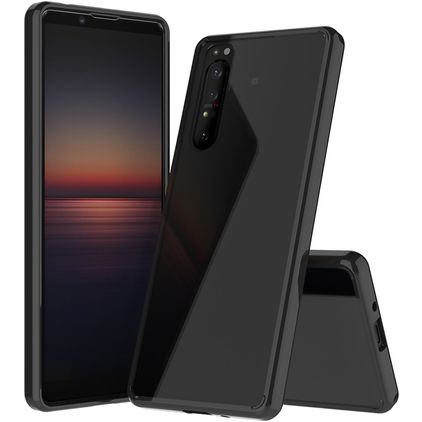 Mobigear Crystal Sony Xperia 1 II Hülle Hardcase Backcover - Schwarz / Transparent
