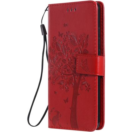 Mobigear Tree Xiaomi Mi 9T Hülle Klapphülle Geldbörse - Rot