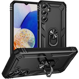 Mobigear Armor ring Samsung Galaxy A16 Hülle Hardcase Backcover Stoßfest mit Ringhalter - Schwarz