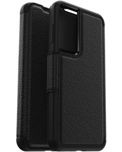 OtterBox Strada Samsung Galaxy S23 Plus Hülle Echtes Leder Klapphülle - Schwarz