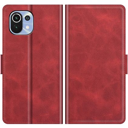 Mobigear Slim Magnet Xiaomi Mi 11 Lite Klapphülle Portemonnaie - Rot
