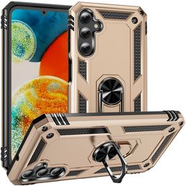 Mobigear Armor Ring Samsung Galaxy A24 Hülle Hardcase Backcover Stoßfest mit Ringhalter - Gold