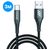 Mobigear Nylon USB-A auf USB-C Kabel 3 Meter - Schwarz