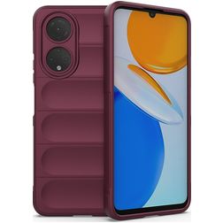 Mobigear Bumpy HONOR X7 Hülle Flexibles TPU Backcover - Weinrot