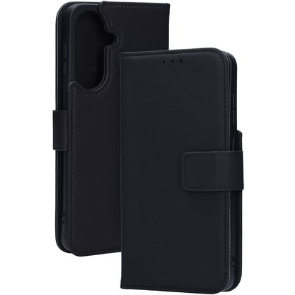 Mobiparts Wallet Samsung Galaxy A57 Hülle Echtes Leder Klapphülle Geldbörse - Schwarz