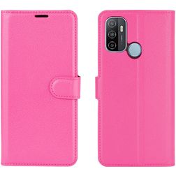 Mobigear Classic OPPO A53s Hülle Klapphülle Geldbörse - Magenta