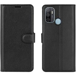 Mobigear Classic OPPO A53s Hülle Klapphülle Geldbörse - Schwarz