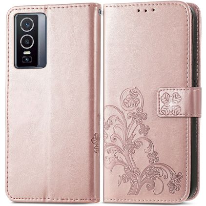 Mobigear Clover Vivo Y76 Klapphülle Portemonnaie - Roségold