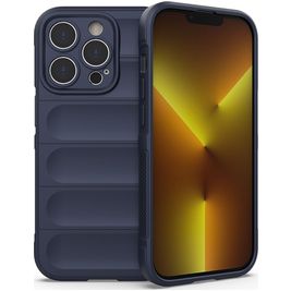 Mobigear Bumpy iPhone 14 Pro Hülle Flexibles TPU Backcover - Dunkelblau
