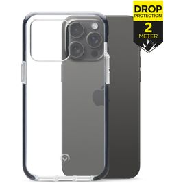 Mobilize Shatterproof iPhone 15 Pro Max Hülle Hardcase Backcover Stoßfest - Transparent / Schwarz