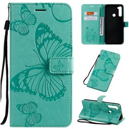Mobigear Butterfly Xiaomi Redmi Note 8T Klapphülle Portemonnaie - Türkis