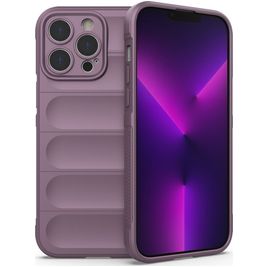 Mobigear Bumpy iPhone 14 Pro Max Hülle Flexibles TPU Backcover - Lila