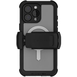 Ghostek Nautical Belt iPhone 16 Pro Max Wasserdicht MagSafe Hülle Hardcase Backcover Stoßfest - Transparent / Schwarz