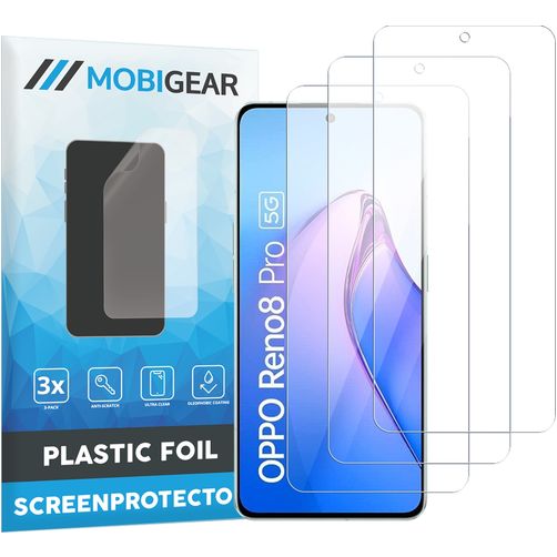 Mobigear OPPO Reno 8 Pro Displayschutz Schutzfolie - Hüllenfreundlich (3er Pack)