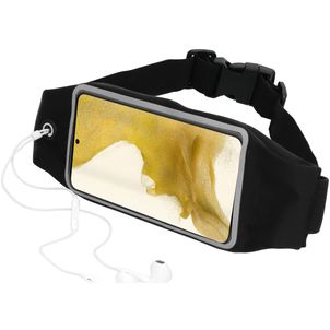 Mobiparts Comfort Fit Belt Handyhalterung Joggen Samsung Galaxy A22 5G Sporthülle Neopren Gürtel - Schwarz