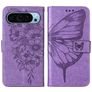 Mobigear Butterfly Google Pixel 9 Hülle Klapphülle Geldbörse - Lila