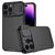 Mobigear Cam Slide iPhone 14 Pro Max Hülle Hardcase Backcover mit Kamera Slider - Schwarz