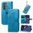 Mobigear Butterfly Motorola Edge (2022) Hülle Klapphülle Geldbörse - Blau