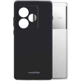 Mobilize Rubber Gelly Realme GT 6 Hülle Flexibles TPU Backcover - Schwarz