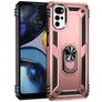 Mobigear Armor Ring Motorola Moto G22 Hülle Hardcase Backcover Stoßfest mit Ringhalter - Roségold