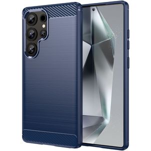 Mobigear Brushed Slim Samsung Galaxy S25 Ultra Hülle Flexibles TPU Backcover - Blau