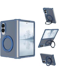 Mobigear 360 Rotating Ring Samsung Galaxy Z Fold 8 Ultra MagSafe Hülle Hardcase Backcover mit Ringhalter - Blau