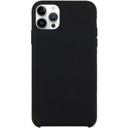 Mobigear Rubber Touch iPhone 15 Pro Max Silikon Hülle Backcover - Schwarz