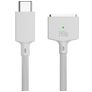 Mobigear Nylon Braided USB-C auf Apple MagSafe 3 Kabel 2 Meter - Weiß