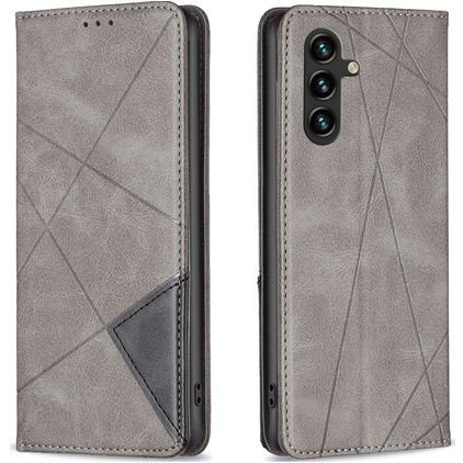 Mobigear Rhombus Slim Samsung Galaxy A35 Klapphülle - Grau