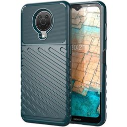 Mobigear Groove Nokia G20 Hülle Flexibles TPU Backcover - Grün