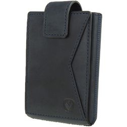 Valenta Card Case Pocket Premium Echtleder Kartenetui - 10 Karten - Blau