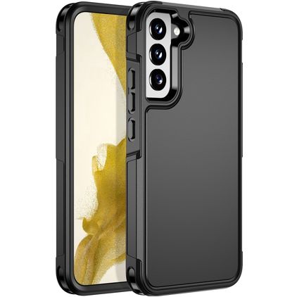Mobigear Traveller Samsung Galaxy S22 Hülle Hardcase Backcover Stoßfest - Schwarz
