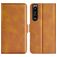 Mobigear Slim Magnet Sony Xperia 1 IV Klapphülle Portemonnaie - Cognac