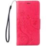 Mobigear Flowers iPhone 8 Hülle Klapphülle Geldbörse - Magenta