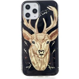 Mobigear Design iPhone 12 Pro Max Hülle Flexibles TPU Backcover - Hirsch