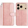 Mobigear S Line iPhone 17 Pro Hülle Klapphülle Geldbörse - Roségold