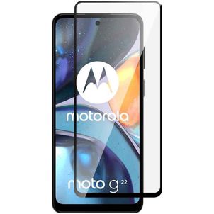 Mobigear Premium Motorola Moto G22 Panzerglas Gehärtetes Glas Displayschutz - Hüllenfreundlich - Schwarz