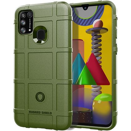 Mobigear Rugged Shield Xiaomi Redmi 9C Hülle Flexibles TPU Backcover Stoßfest - Grün