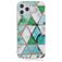 Mobigear Marble iPhone 12 Pro Max Hülle Flexibles TPU Backcover - Weiß / Grün