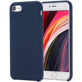 Mobigear Rubber Touch iPhone SE (2022) Silikon Hülle Backcover - Dunkelblau