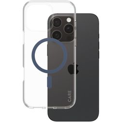 CARE by PanzerGlass Flagship iPhone 16 Pro Max MagSafe Hülle Hardcase Backcover - Transparent / Blau