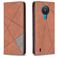 Mobigear Rhombus Slim Nokia 1.4 Hülle Klapphülle - Cognac
