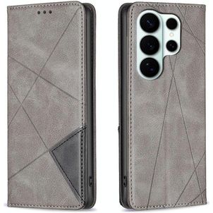 Mobigear Rhombus Slim Samsung Galaxy S26 Ultra Hülle Klapphülle - Grau