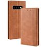Mobigear Sensation Samsung Galaxy S10 5G Hülle Klapphülle Geldbörse - Cognac