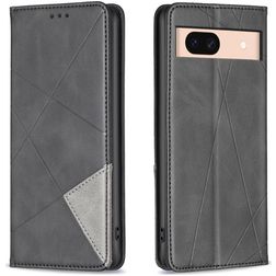 Mobigear Rhombus Slim Google Pixel 8a Hülle Klapphülle - Schwarz